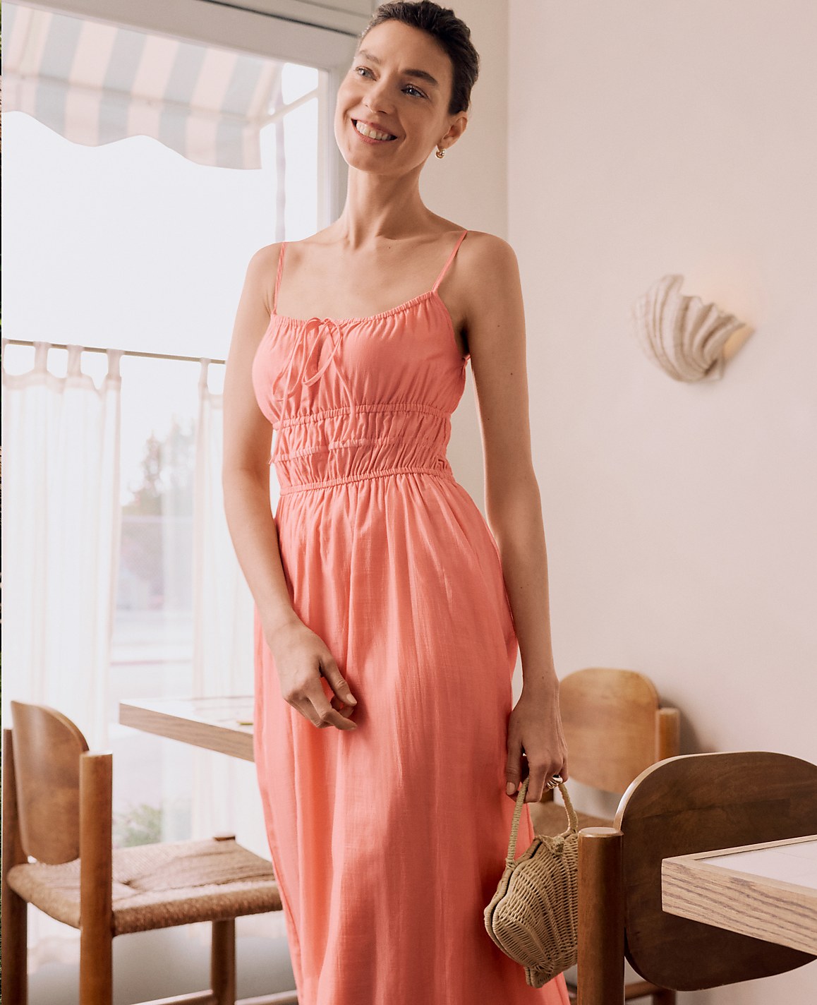 Petite Weekend Gathered Maxi Dress | Ann Taylor