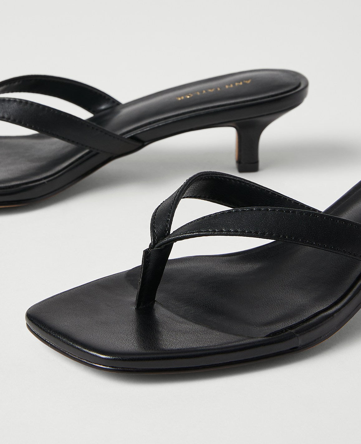 Leather Kitten Heel Sandal | Ann Taylor