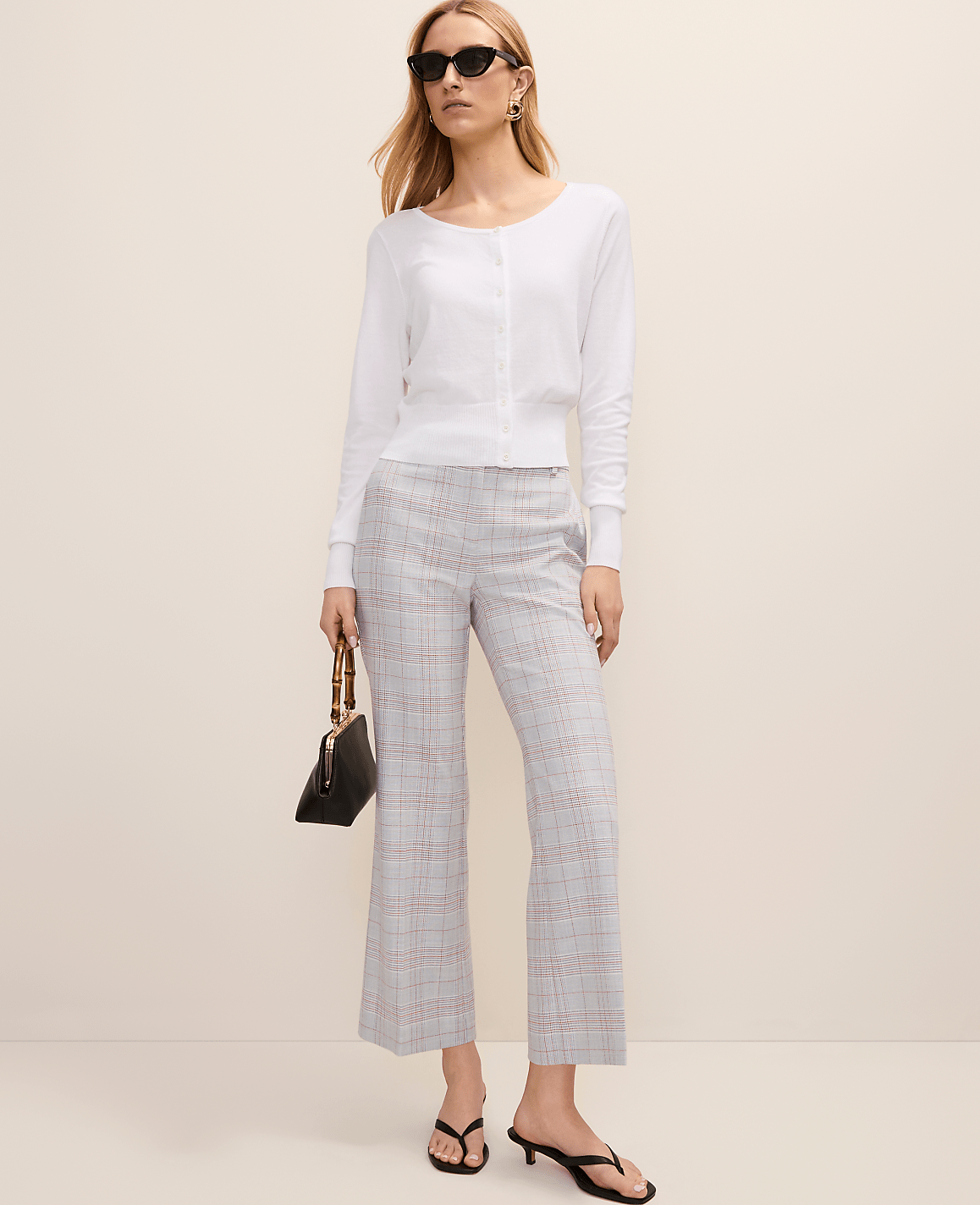 The Jayne Crop Trouser in Plaid | Ann Taylor