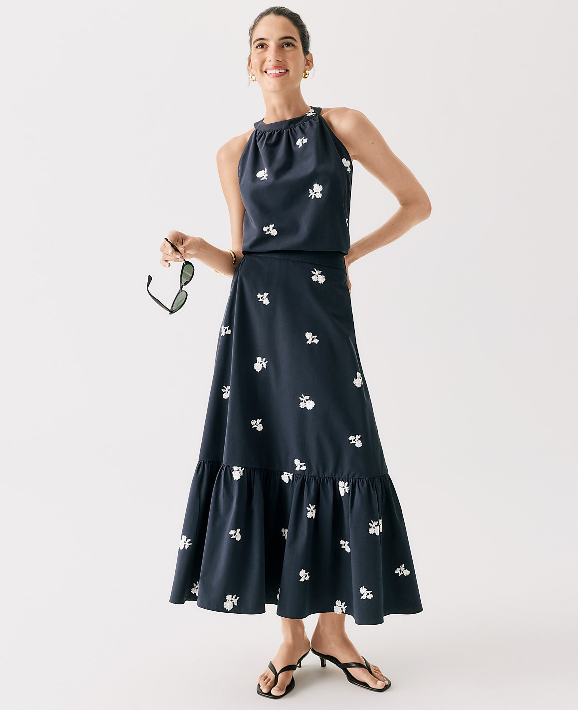 Sequin Embellished Tiered Maxi Skirt | Ann Taylor