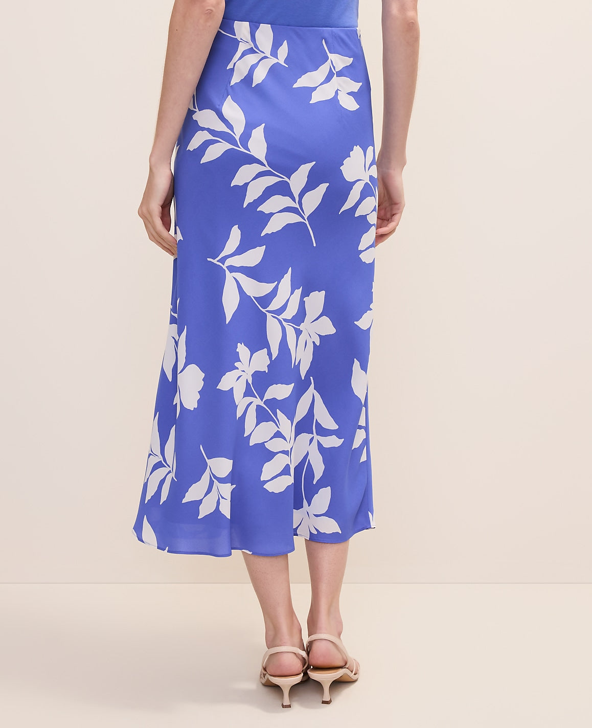 Floral Bias Slip Skirt in Satin | Ann Taylor