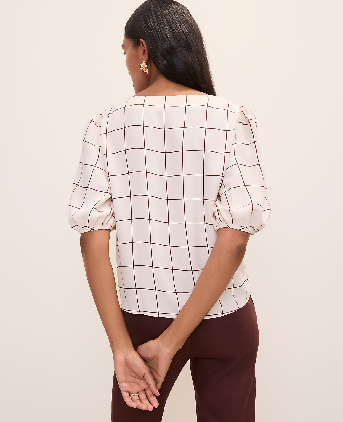 Windowpane Boatneck Popover | Ann Taylor