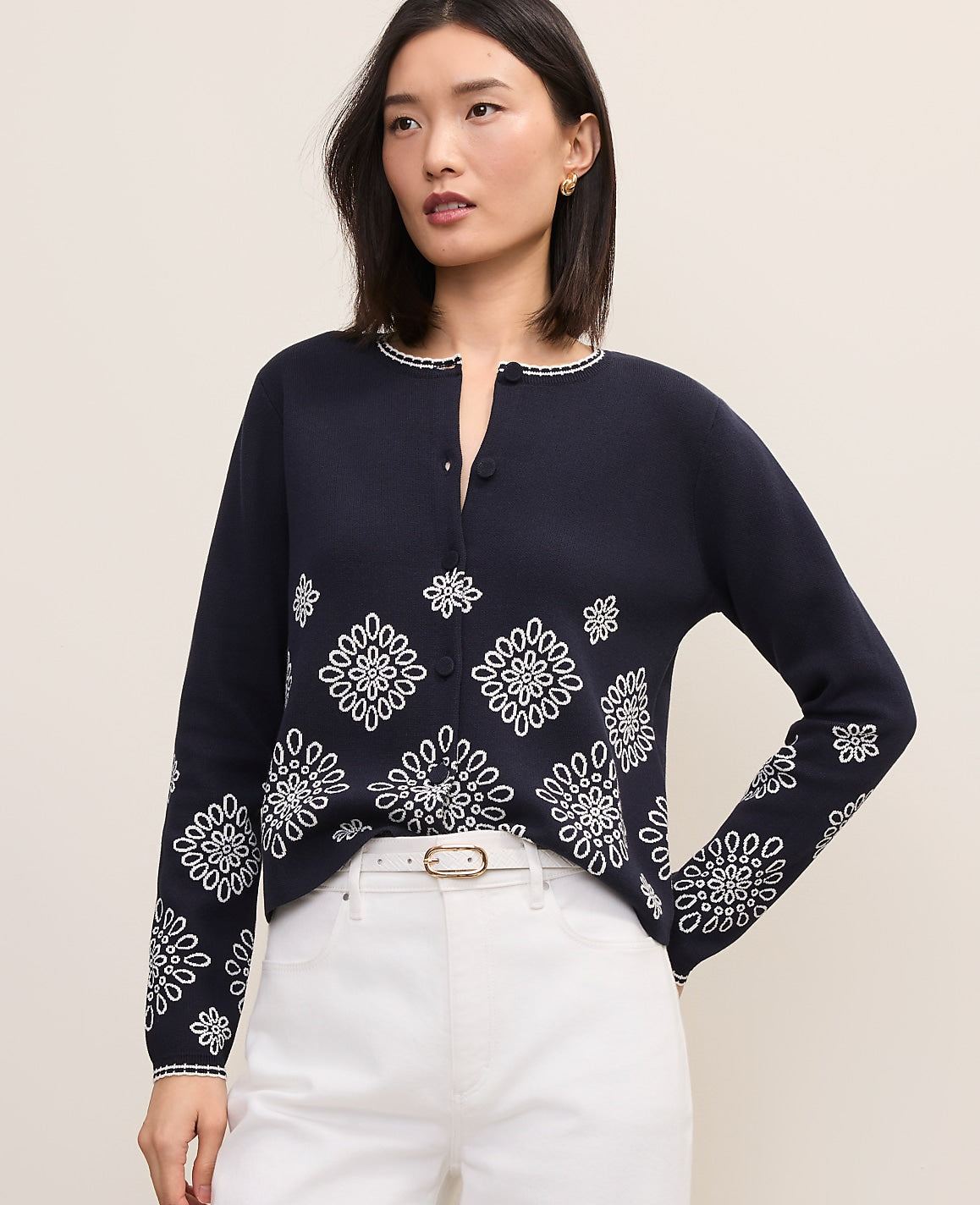 Embroidered Ann Cardigan | Ann Taylor