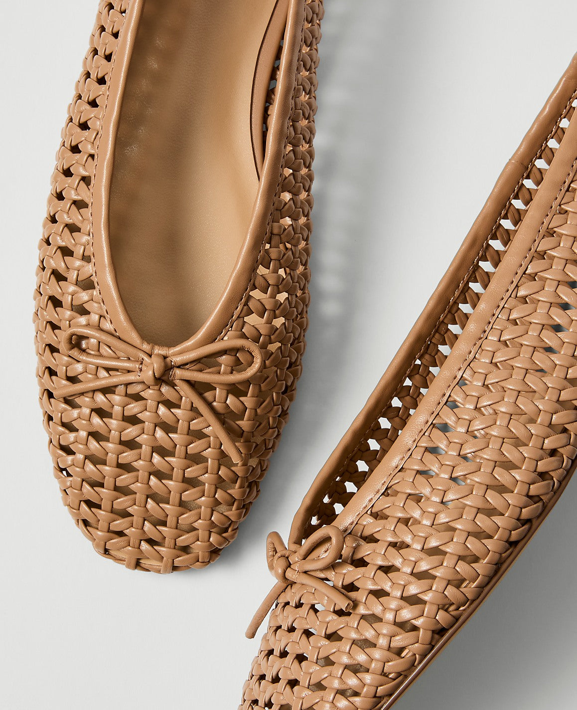 Weekend Woven Bow Ballet Flat | Ann Taylor