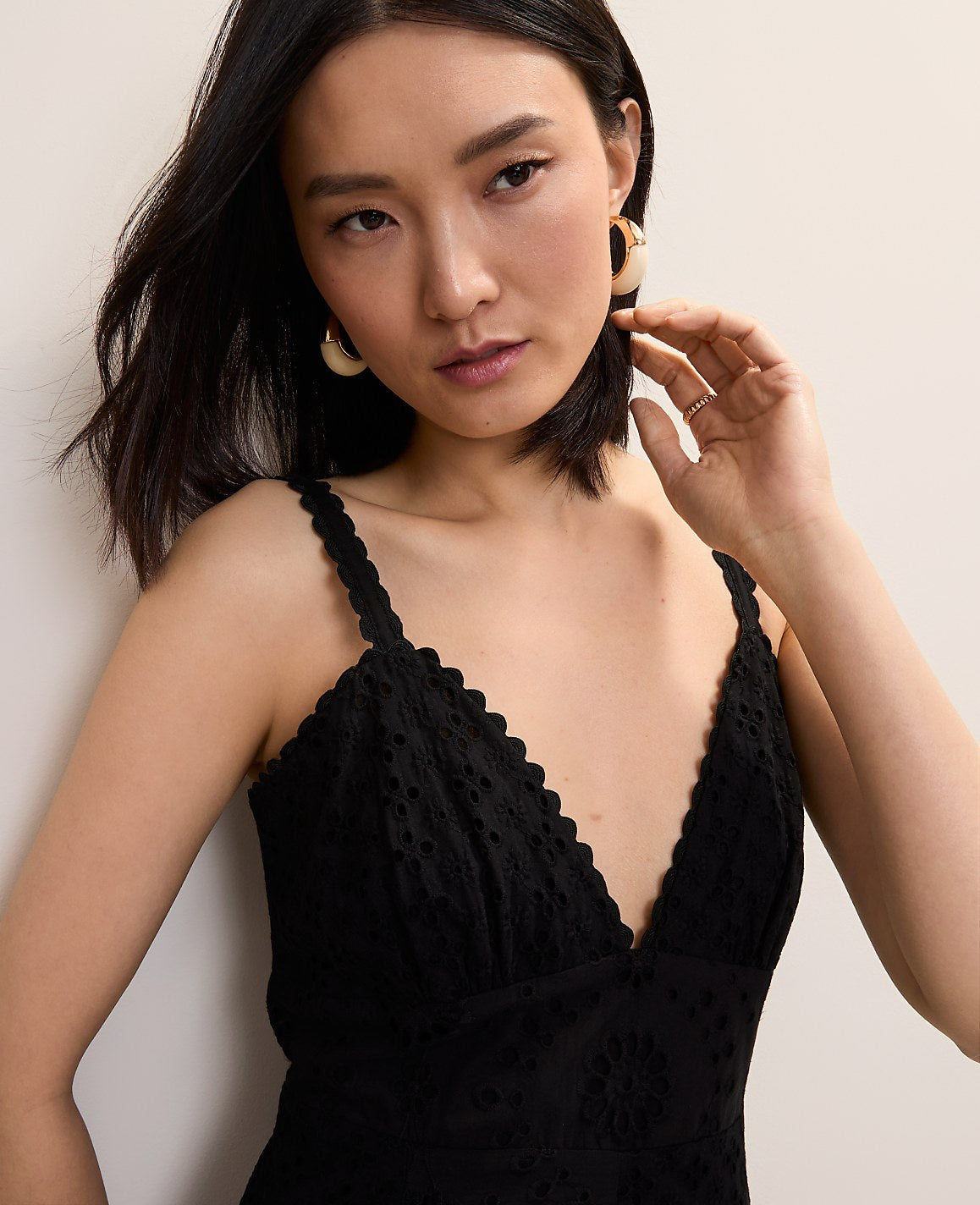 Studio Eyelet Midi Dress | Ann Taylor