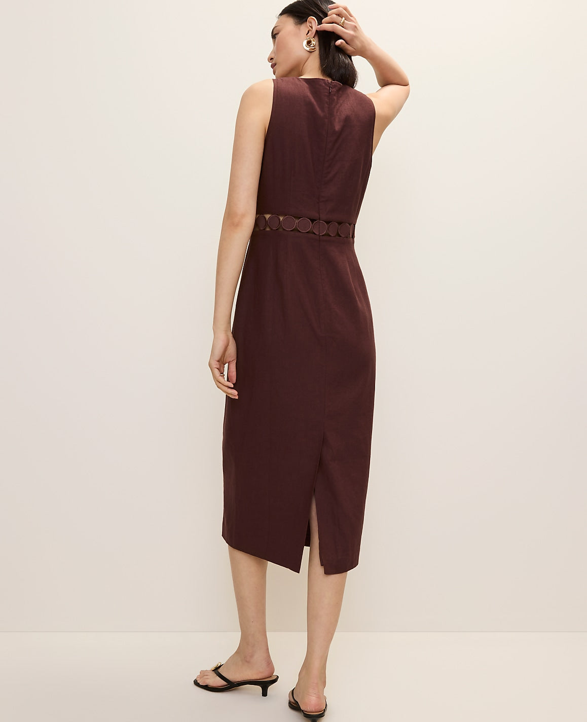 Halter Sheath Dress in Linen Blend | Ann Taylor
