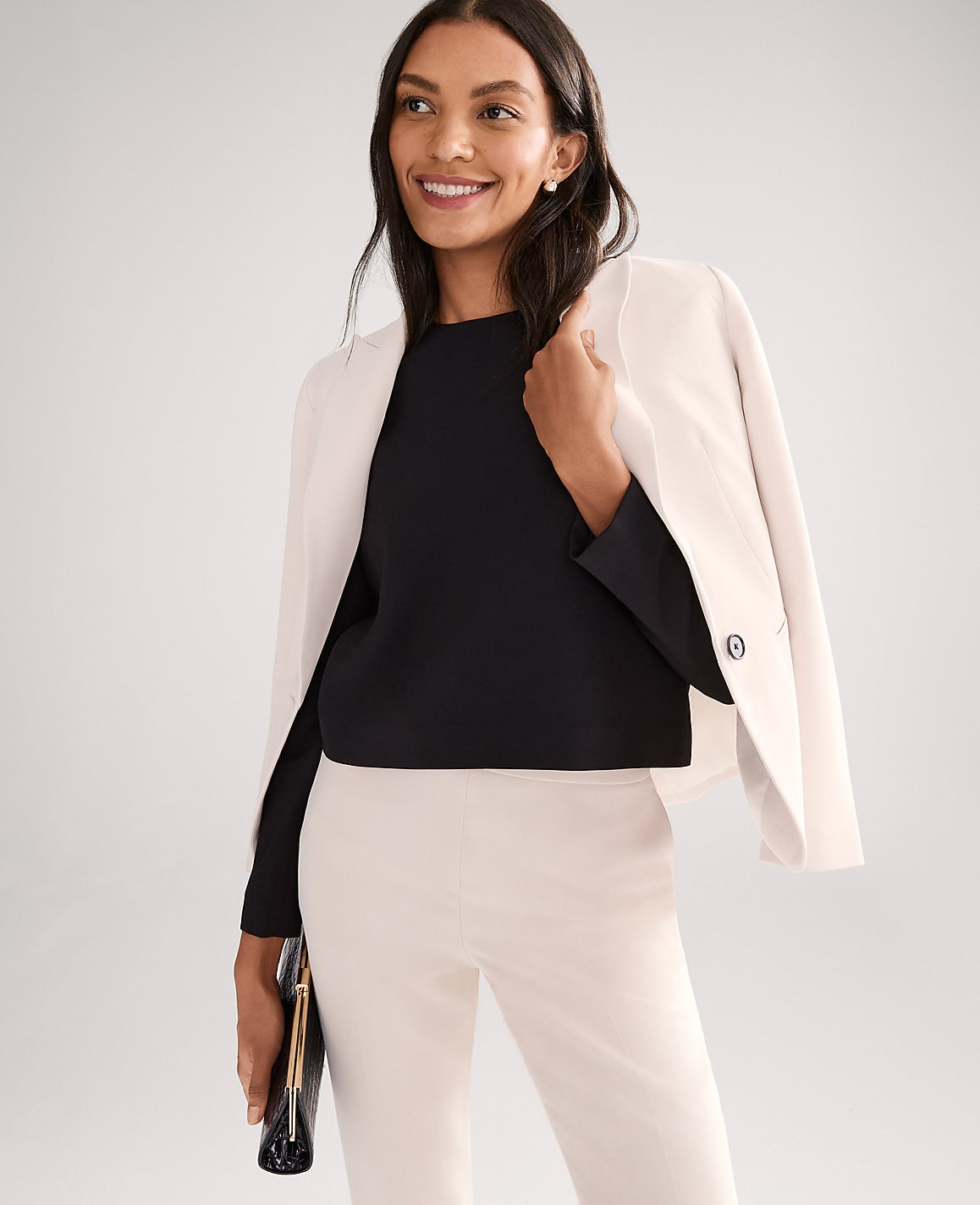 The Belted Blazer in Fluid Crepe | Ann Taylor