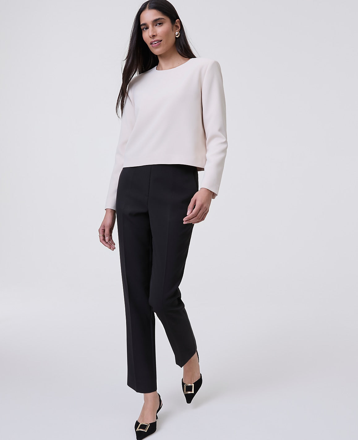 The Crew Neck Top in Fluid Crepe | Ann Taylor