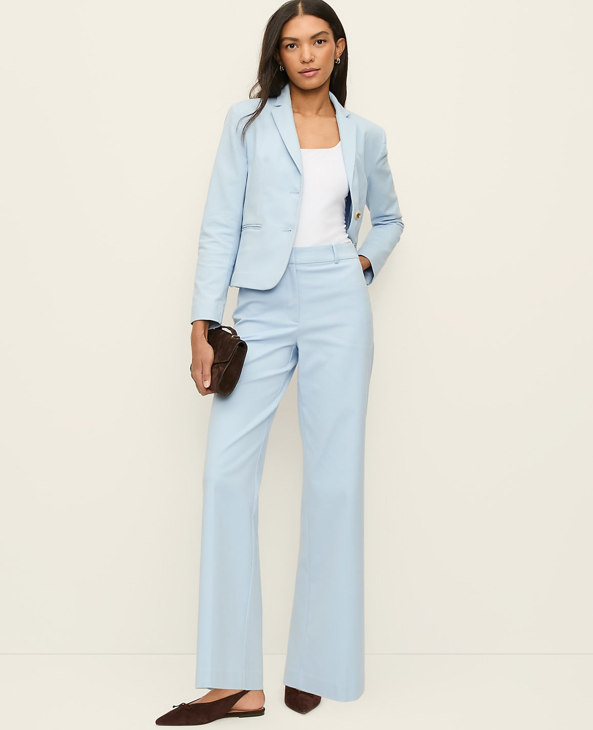 The Wide-Leg Pant in Doubleweave | Ann Taylor