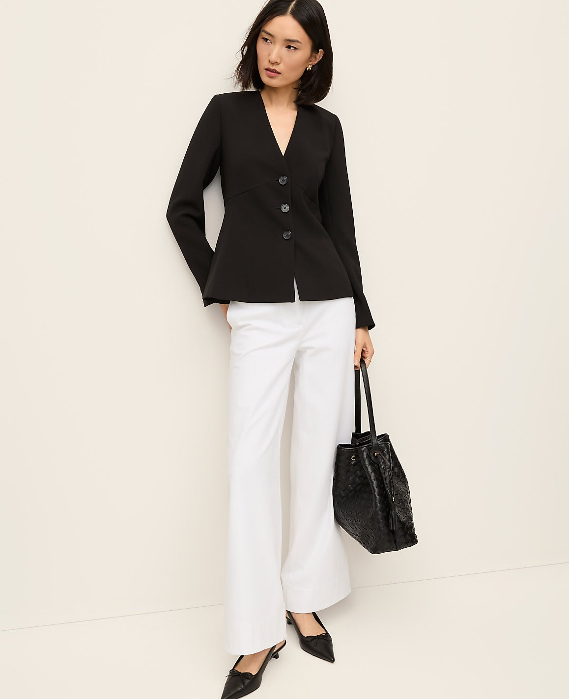 The Peplum Jacket in Fluid Crepe | Ann Taylor