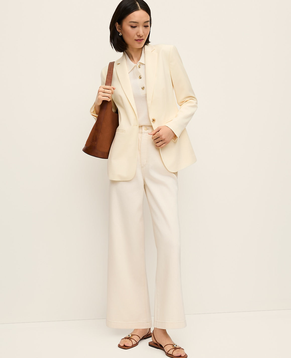 The Fitted Long Blazer | Ann Taylor