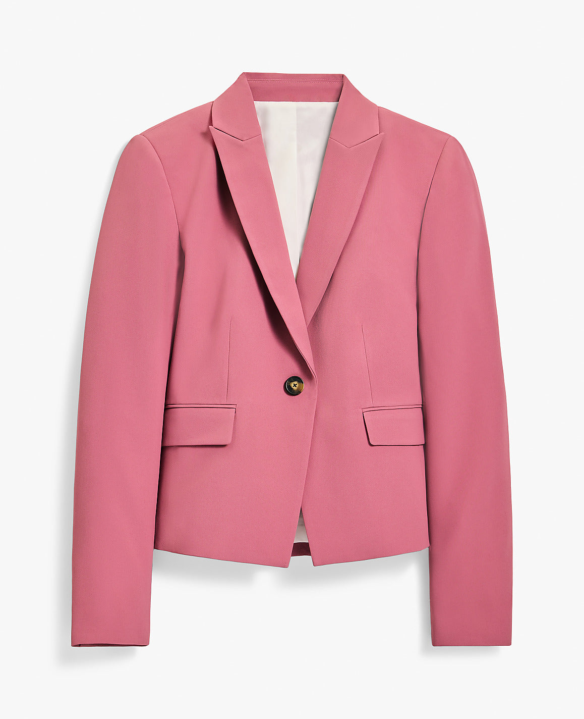 The Shorter Single Button Blazer in Fluid Crepe | Ann Taylor