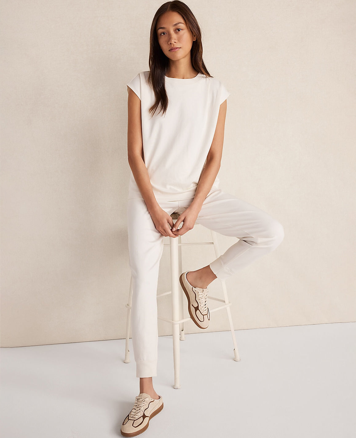Haven Well Within Organic Cotton Interlock Joggers | Ann Taylor