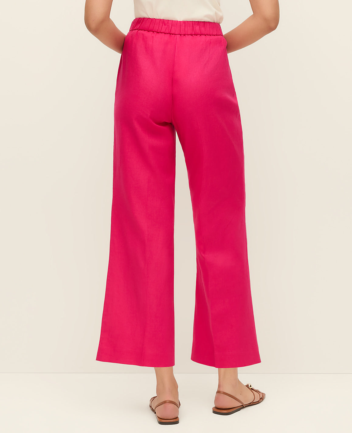 The Flare Ankle Pant in Linen Blend | Ann Taylor