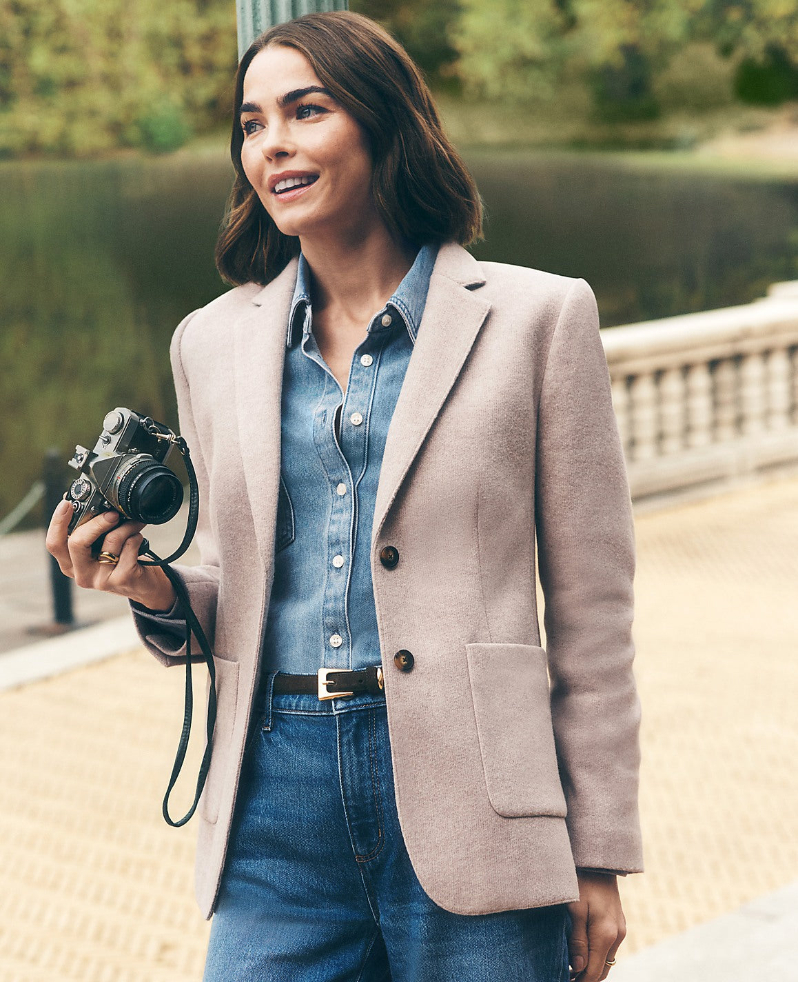 Weekend Greenwich Blazer in Brushed Knit | Ann Taylor