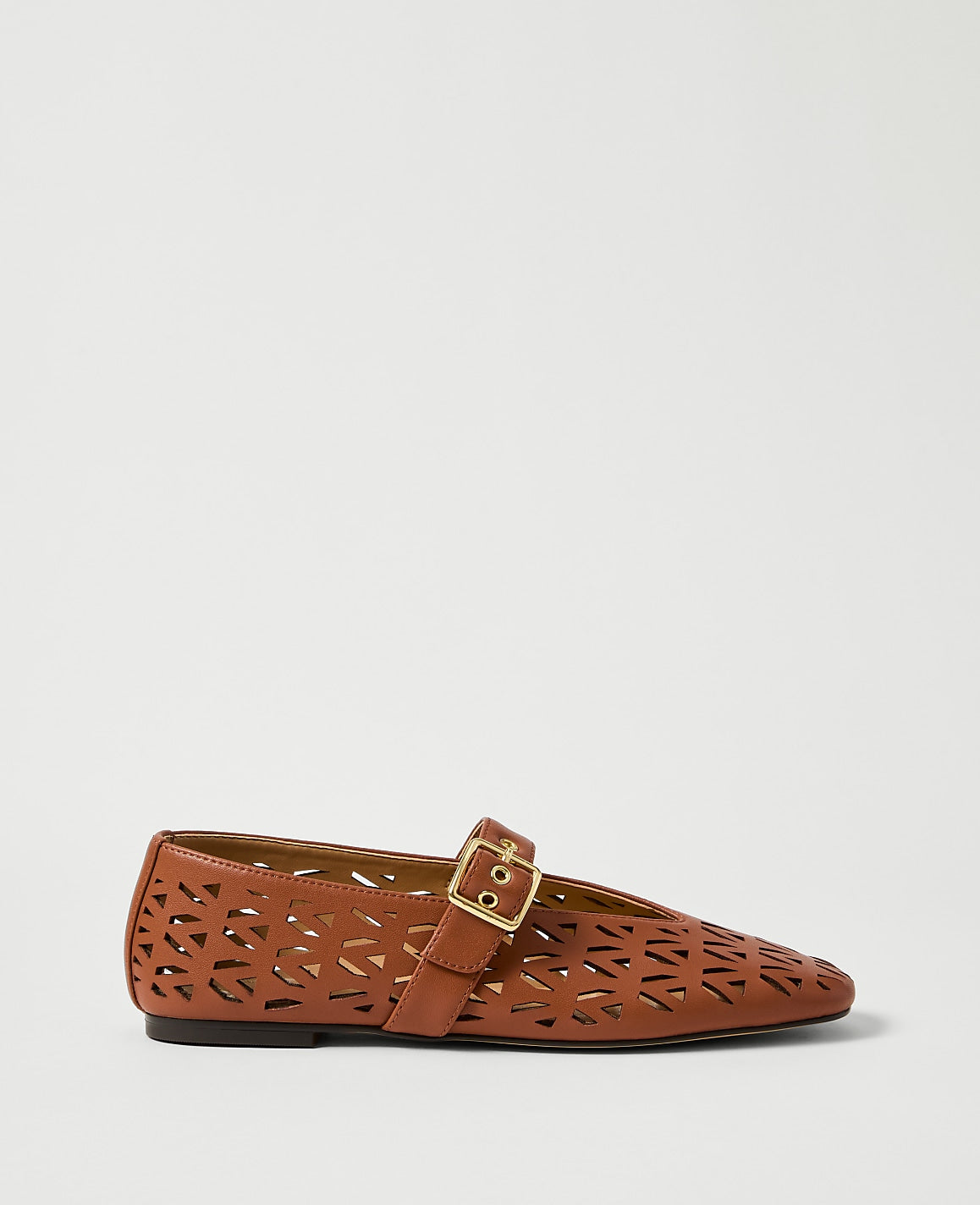 Weekend Leather Mary Jane Ballet Flat | Ann Taylor