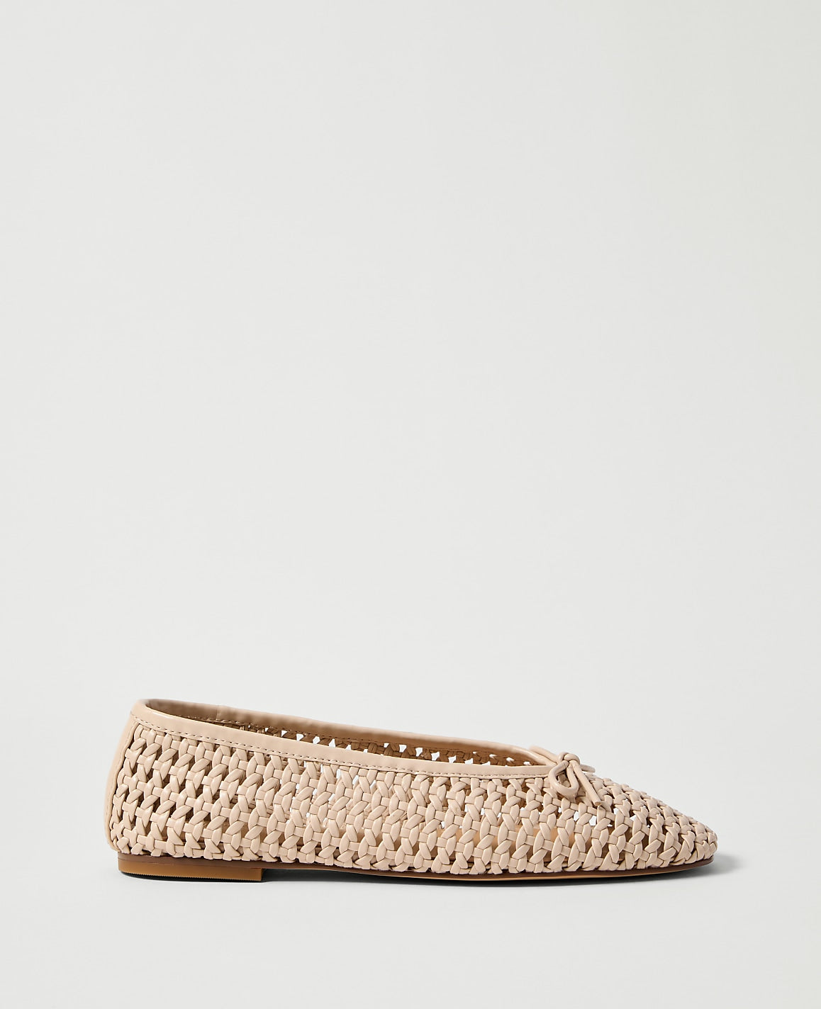 Weekend Woven Bow Ballet Flat | Ann Taylor