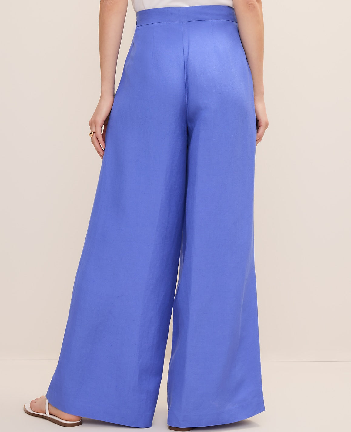 The Petite Statement Palazzo Pant in Linen Blend | Ann Taylor