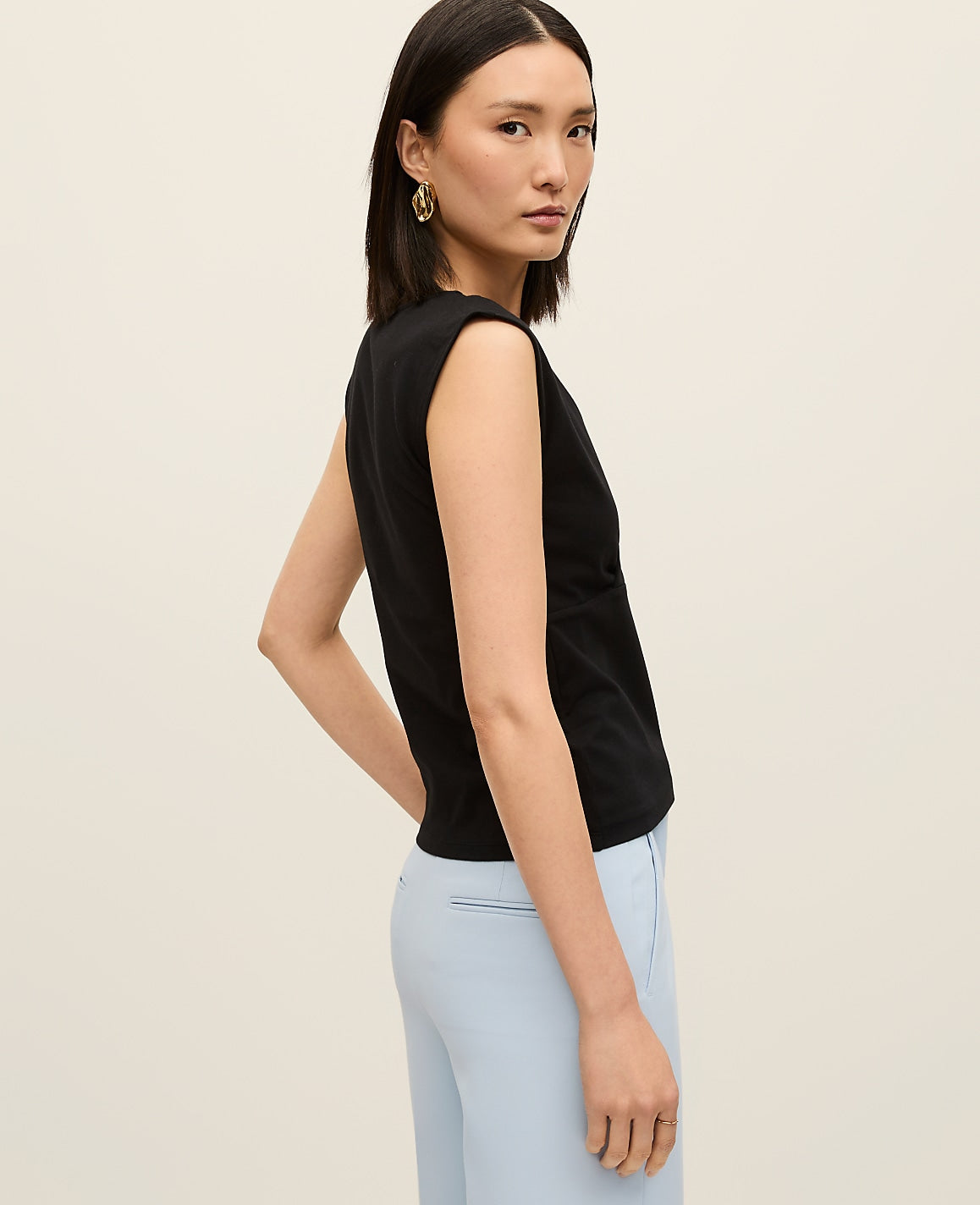 Crossover V-Neck Shell | Ann Taylor
