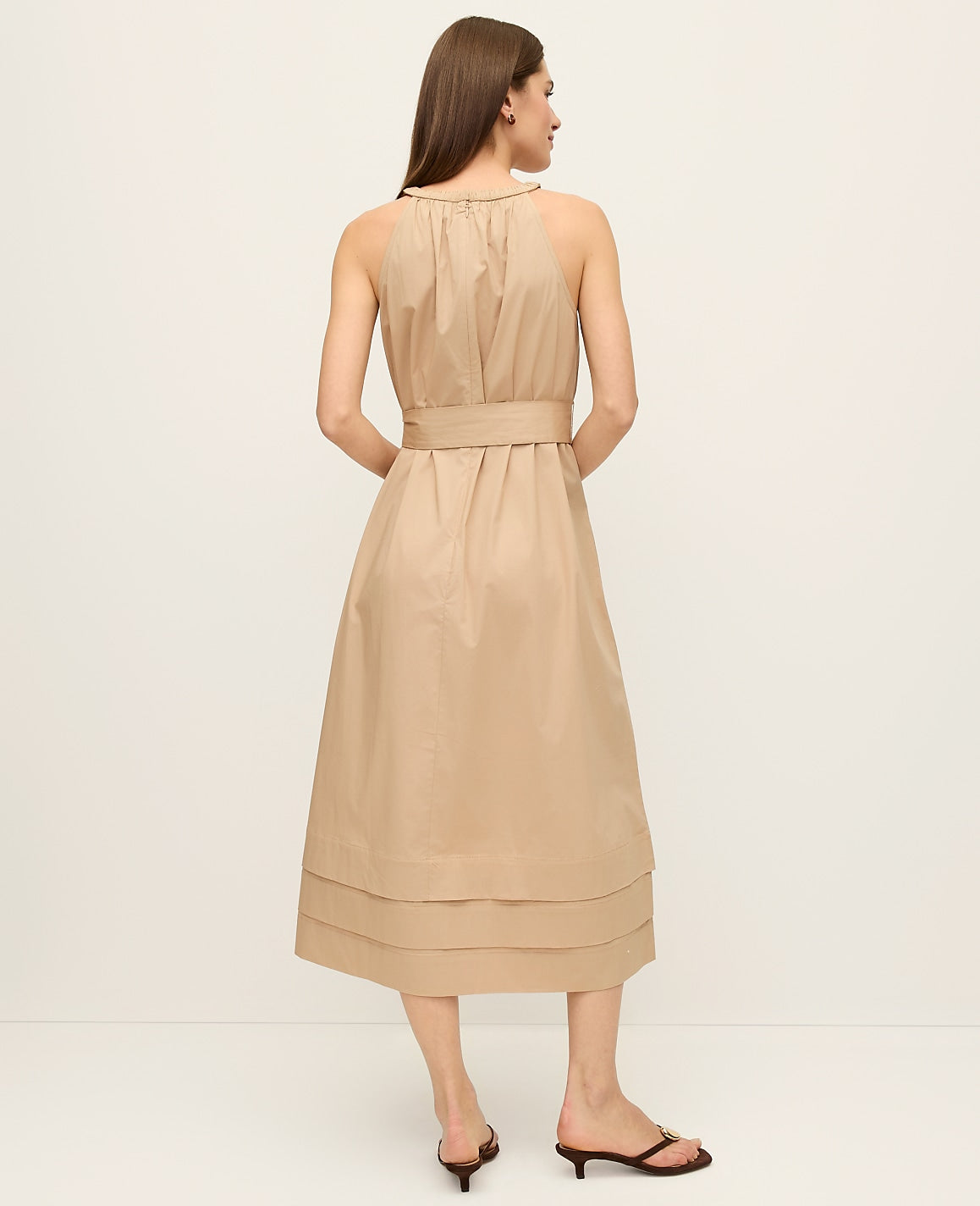 Halter Flare Midi Dress | Ann Taylor