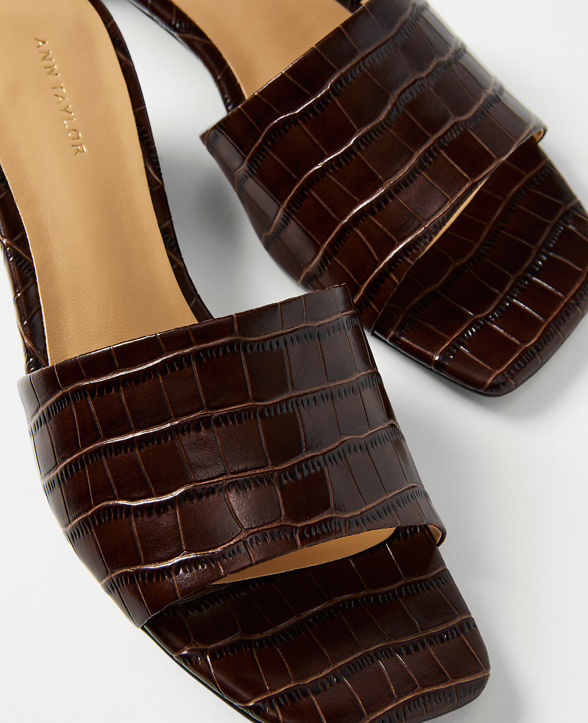 Croco Heeled Mule | Ann Taylor