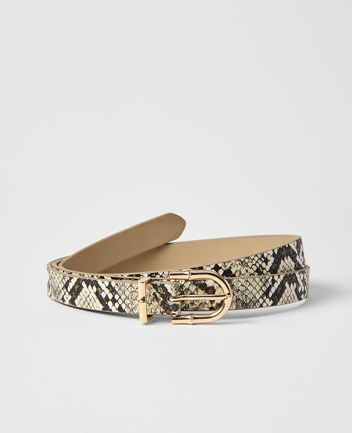 Skinny Snake Print Belt | Ann Taylor