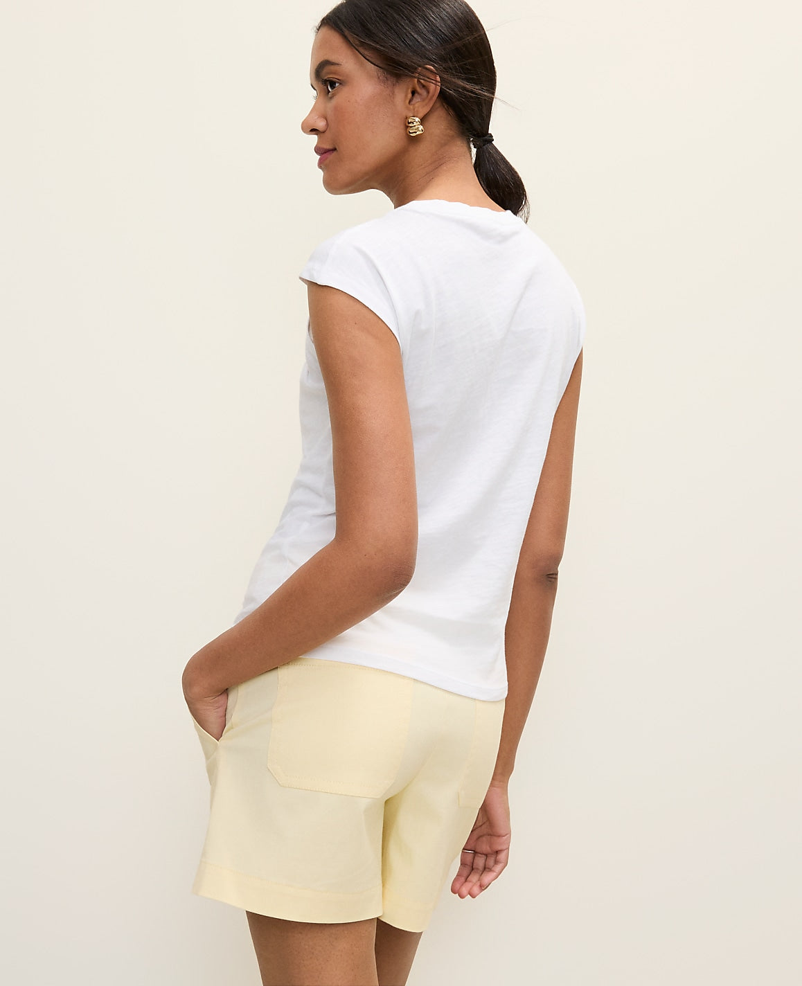 Weekend Asymmetric Twist Shoulder Top | Vinci Leather
