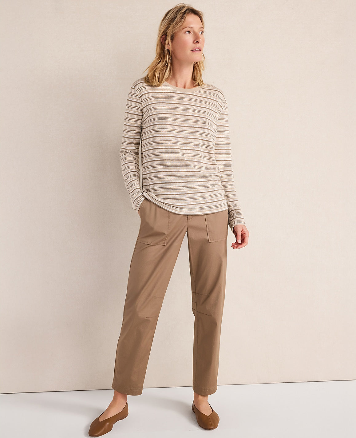 Haven Well Within Linen Jersey Crewneck Tee | Vinci Leather