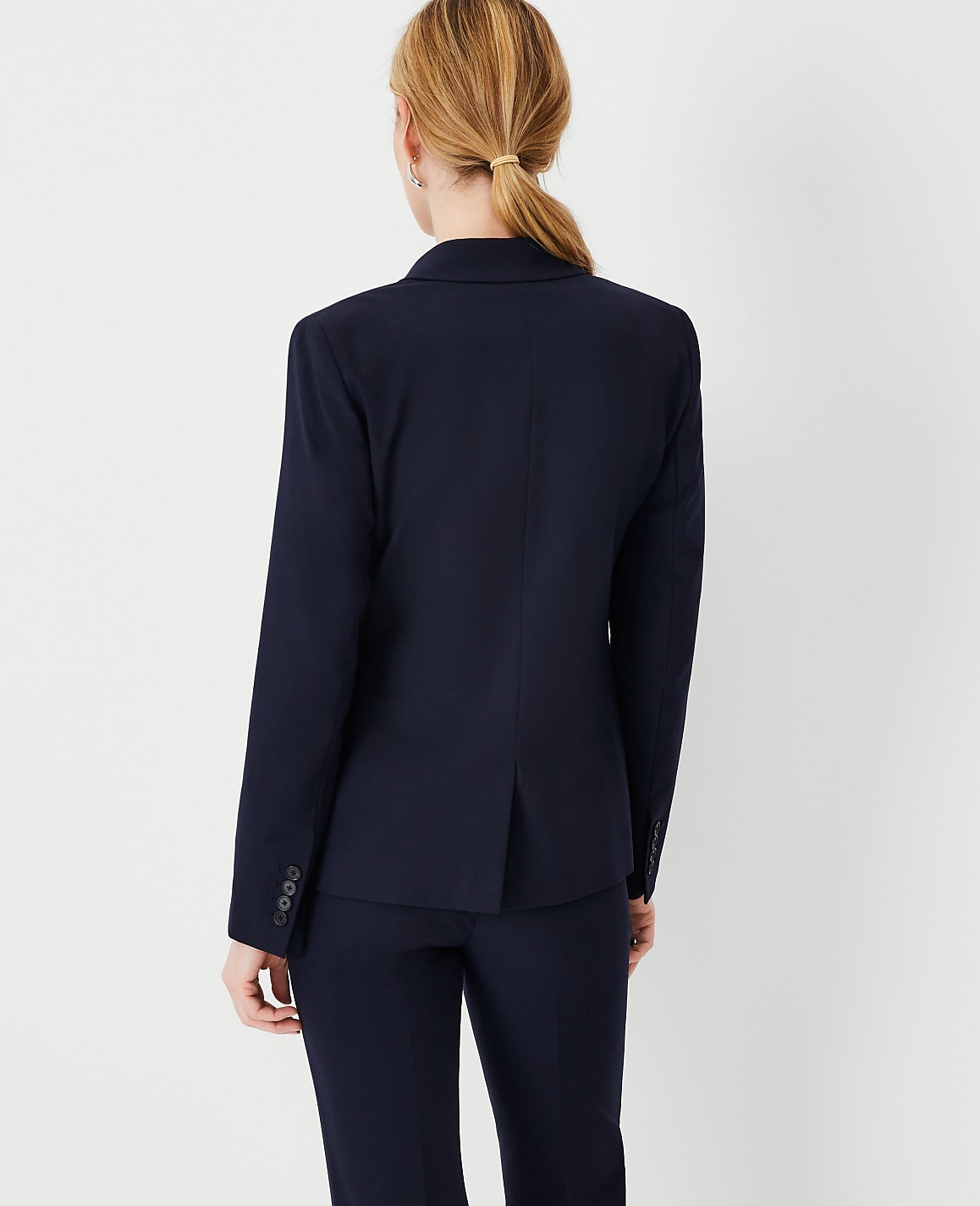 The Notched Two Button Blazer in Seasonless Stretch - Curvy Fit | Vinci Leather