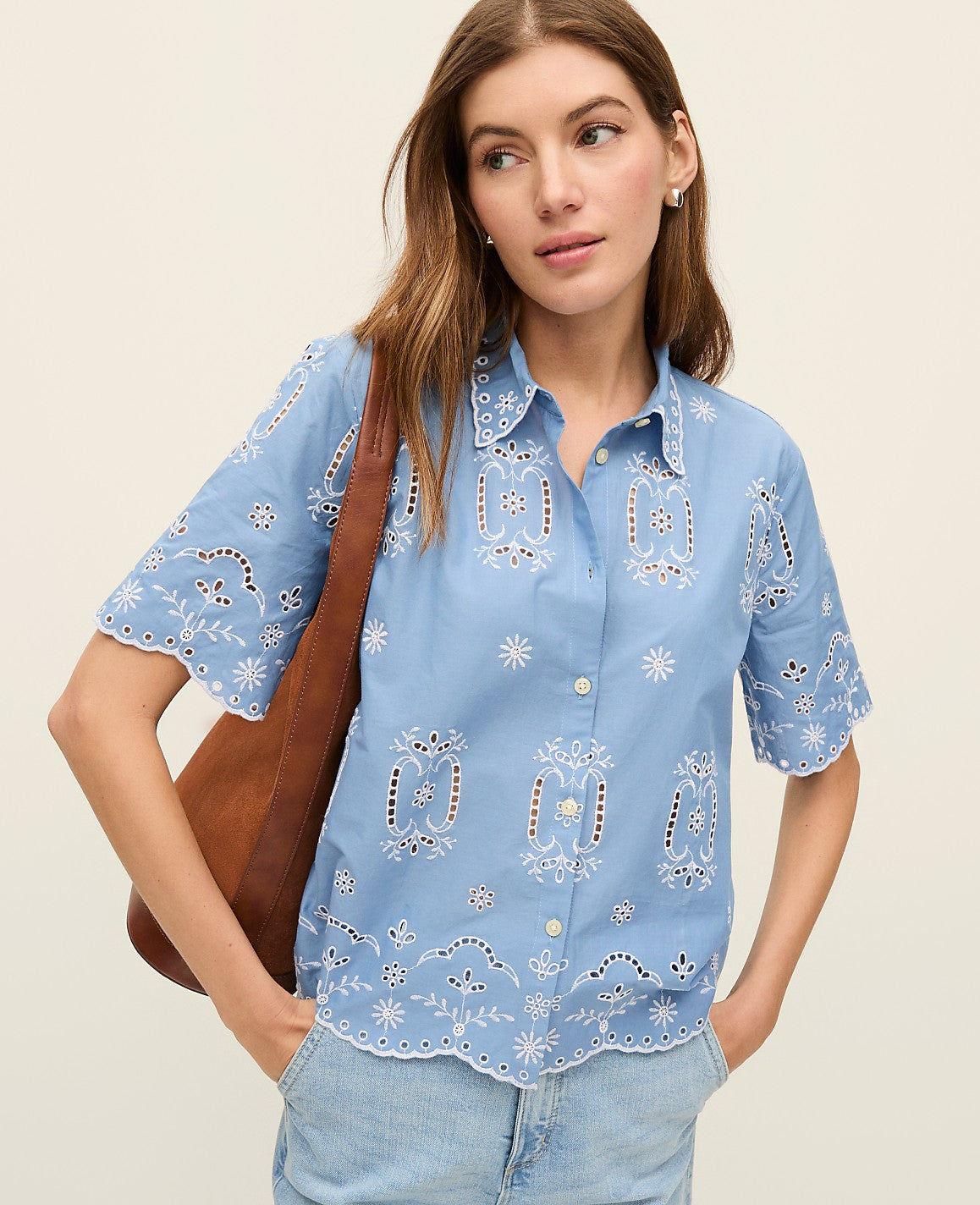 Weekend Eyelet Blouse | Vinci Leather