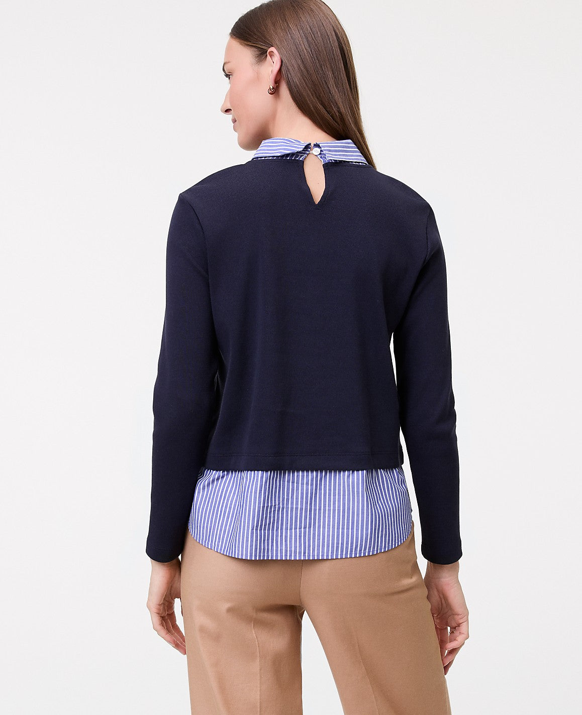 Weekend Layered Mix Media Top | Vinci Leather