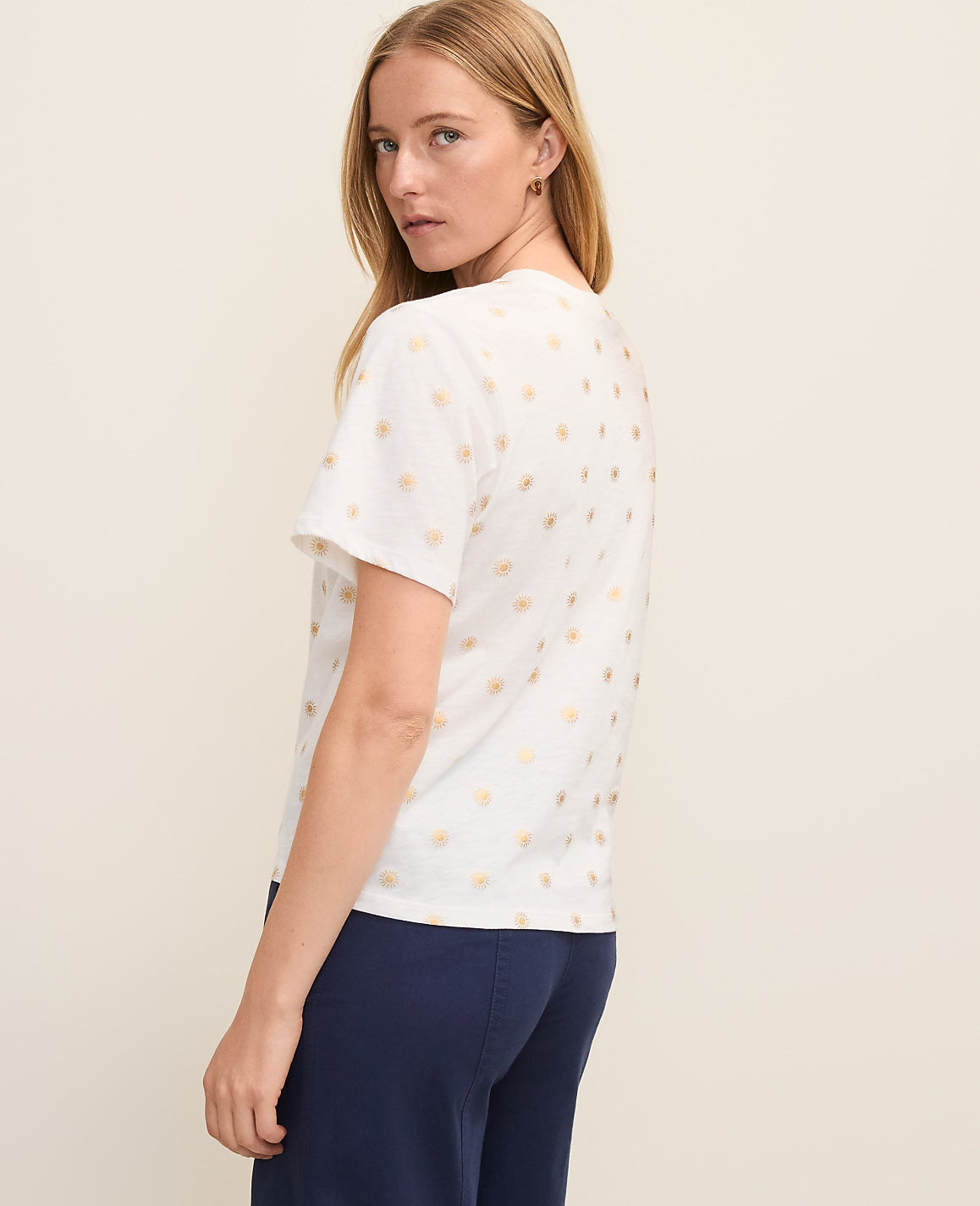 Petite Weekend Sun Print Relaxed Tee | Vinci Leather