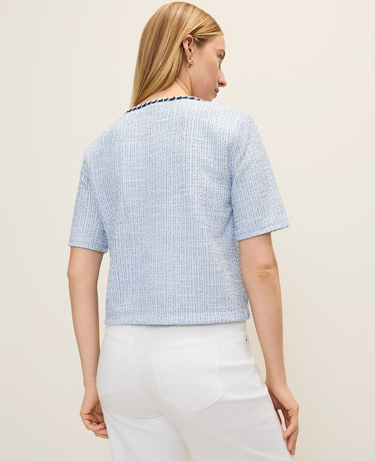 Metallic Tweed Jacket | Vinci Leather