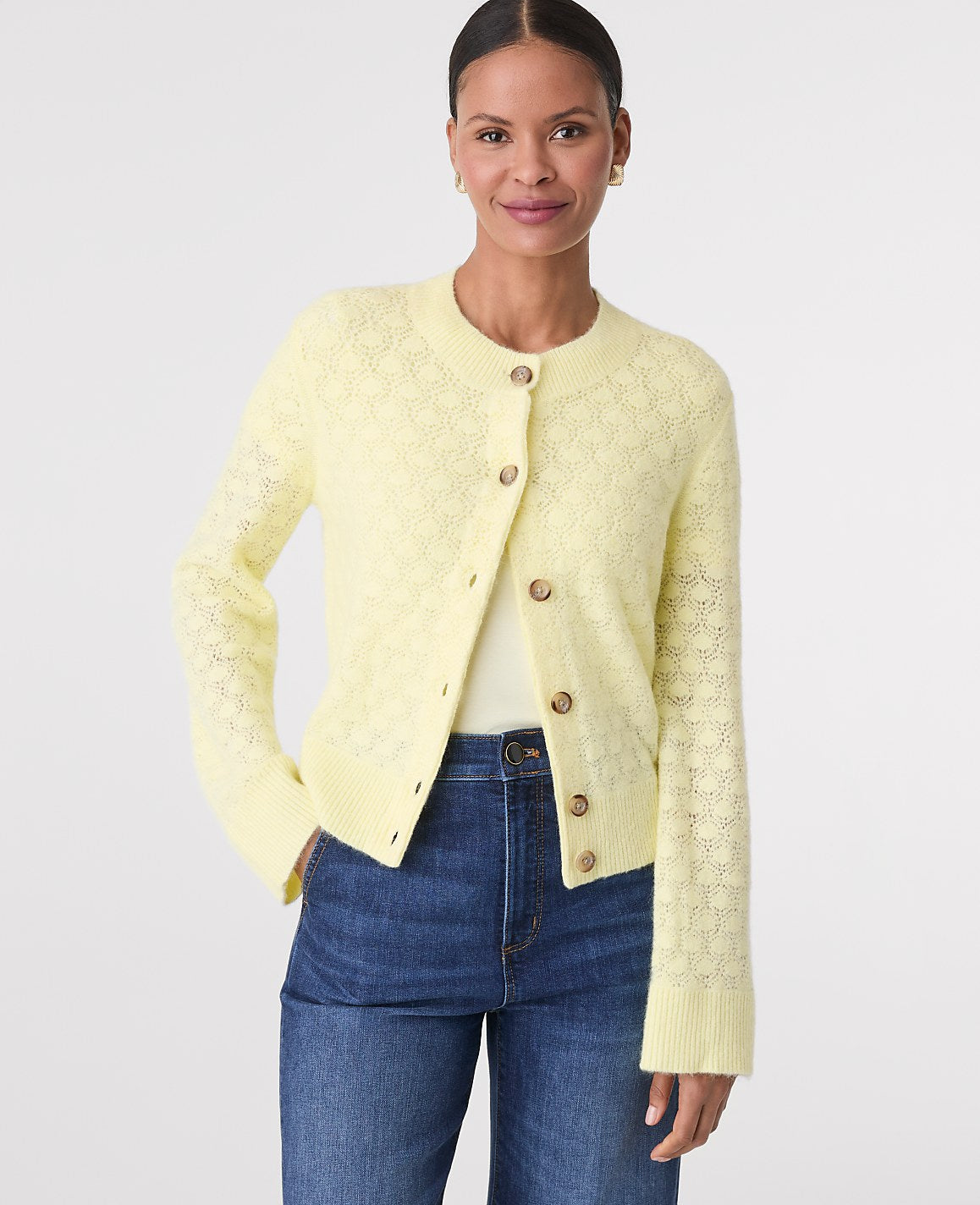 Honeycomb Stitch Cardigan | Vinci Leather