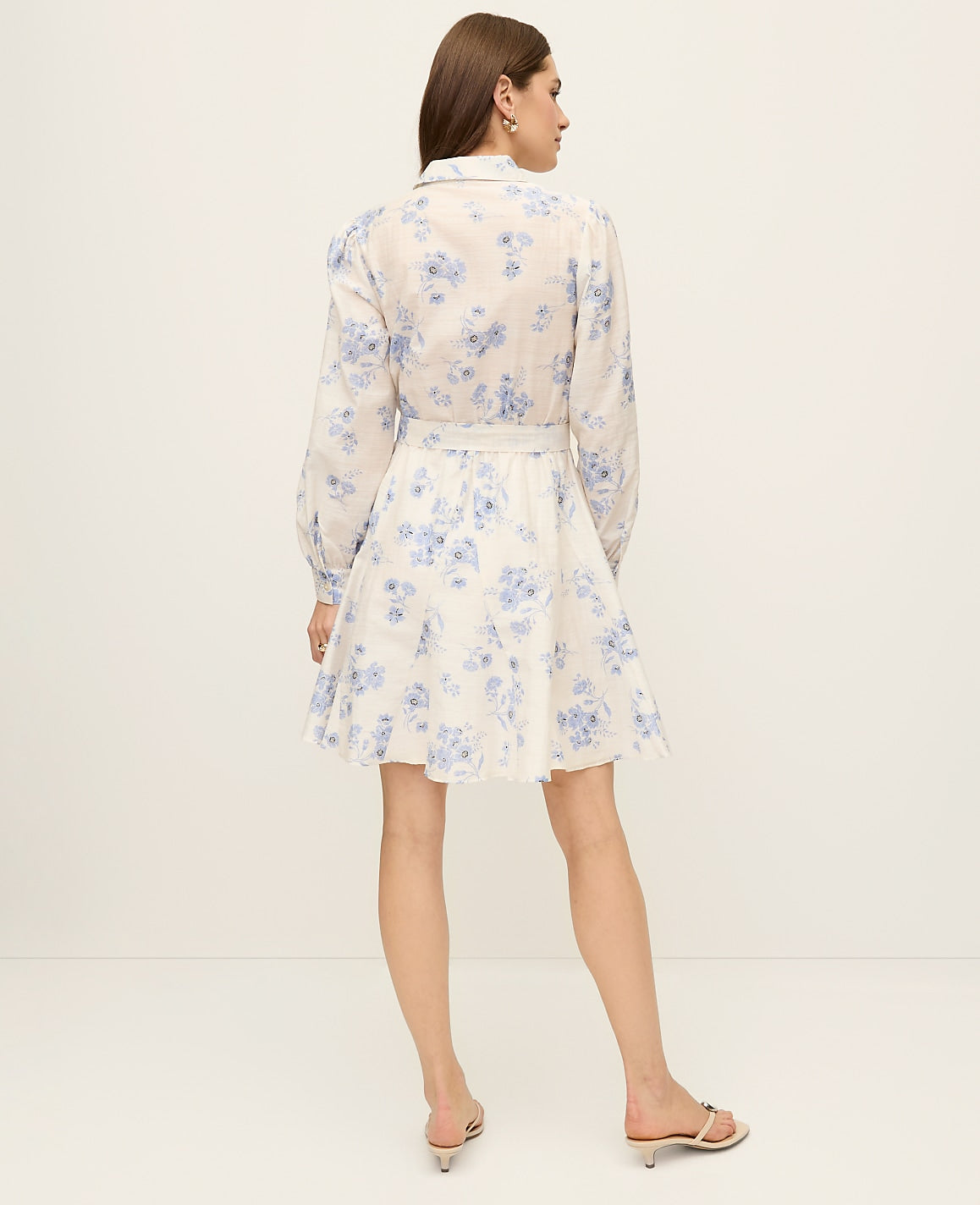 Collared Floral Shirtdress | Vinci Leather