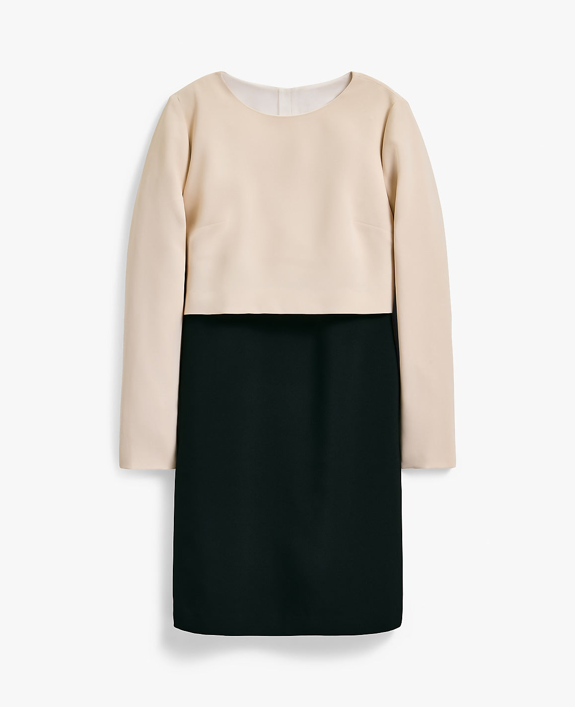 Colorblock Crew Neck Shift Dress | Vinci Leather