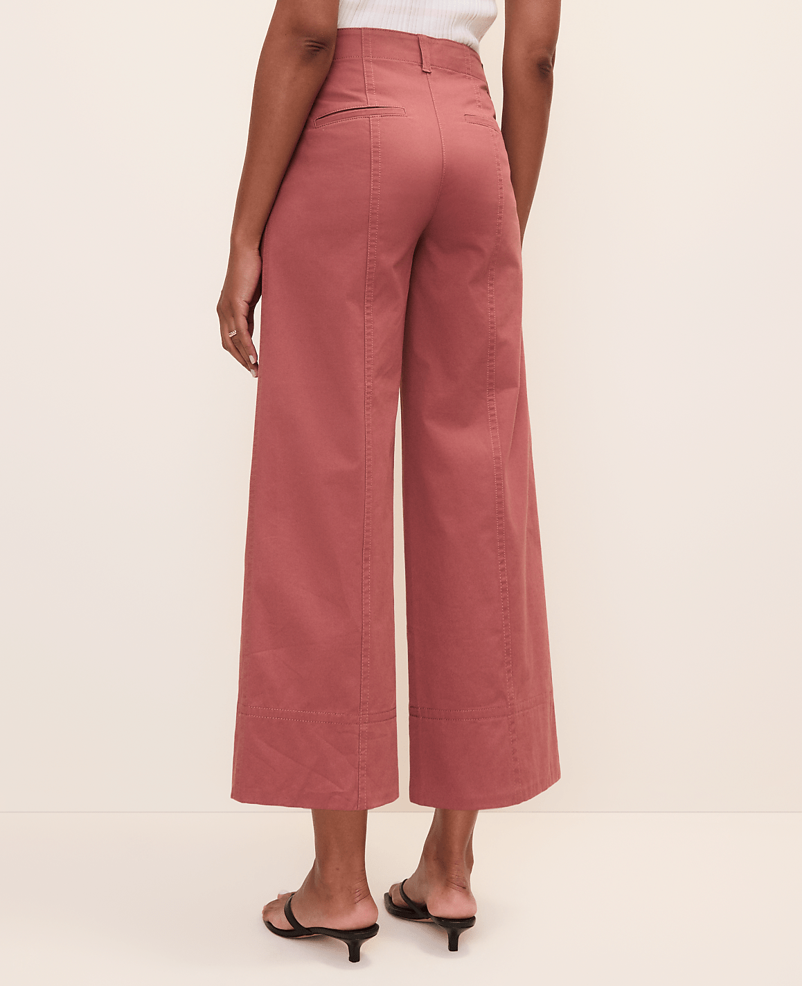 Petite Weekend Wide-Leg Ankle Pant | Ann Taylor