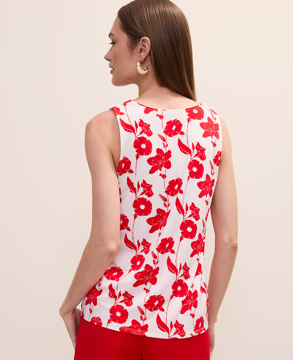 Petite Floral Mixed Media Tank Top | Ann Taylor