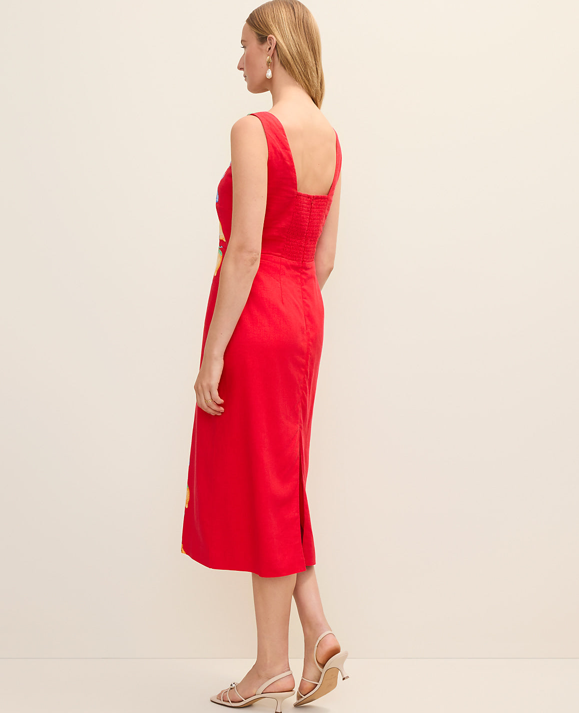 Petite Floral Sheath Dress in Linen Blend | Ann Taylor