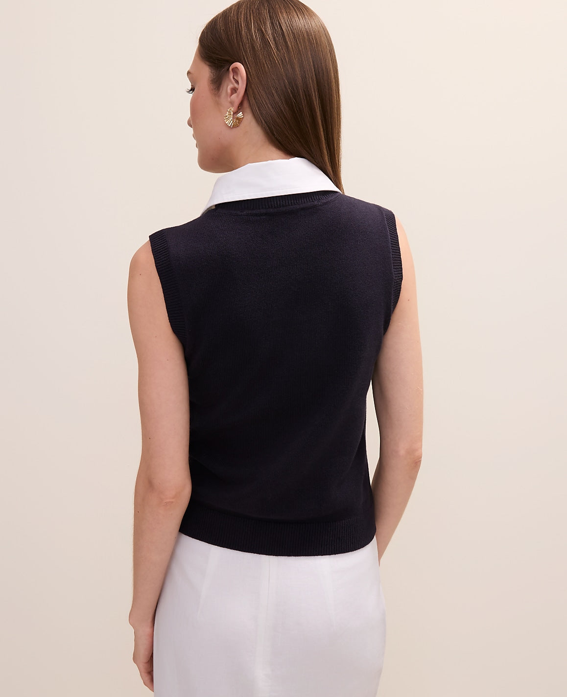 Petite Collared Sweater Vest | Ann Taylor