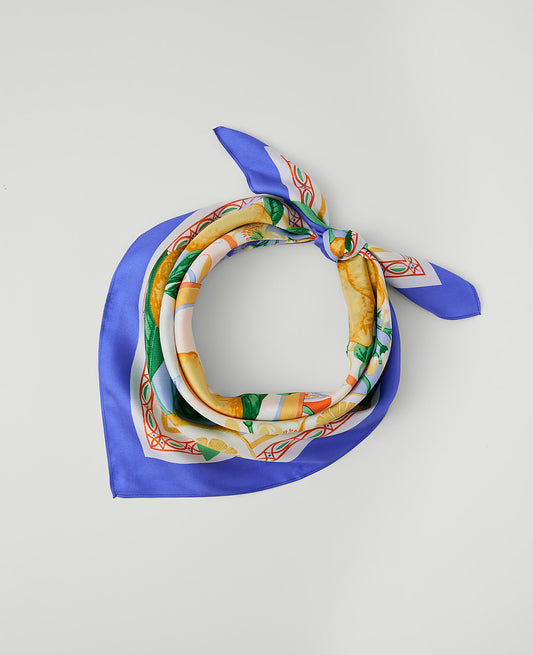 Lemon Print Silk Scarf | Ann Taylor