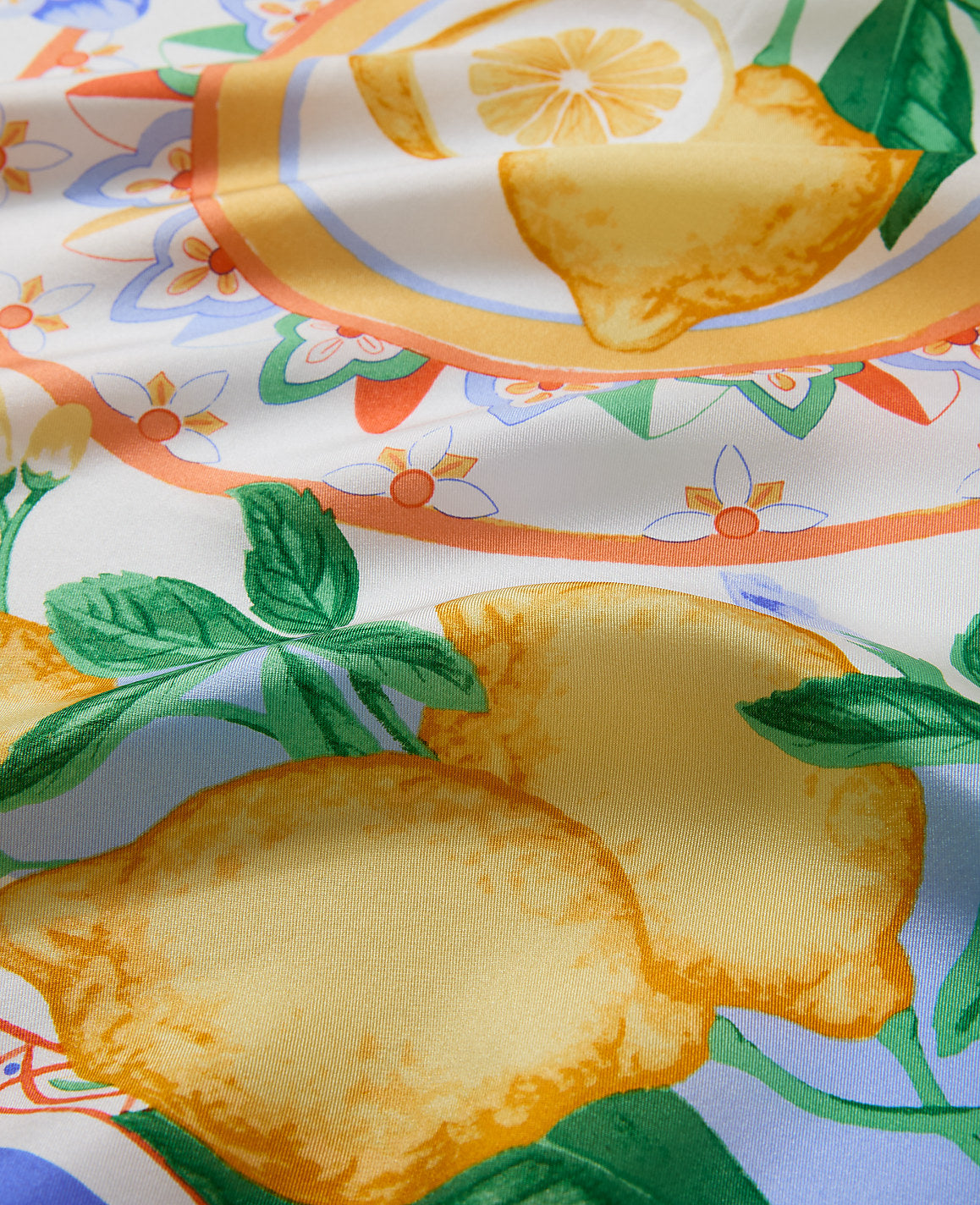 Lemon Print Silk Scarf | Ann Taylor