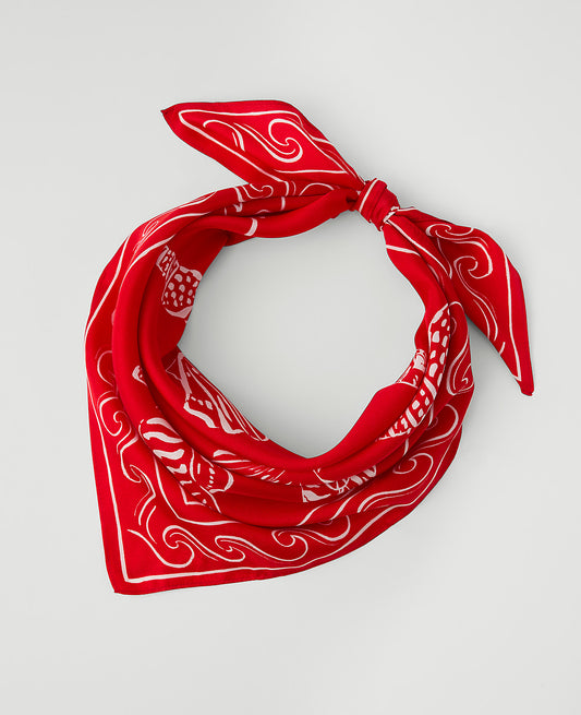 Mixed Shell Print Silk Scarf | Ann Taylor