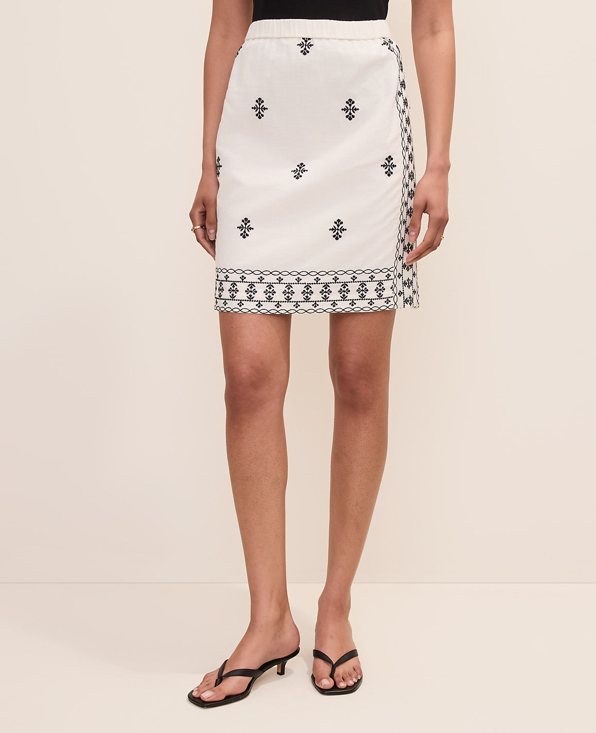 Embroidered Easy Fit Skirt | Ann Taylor