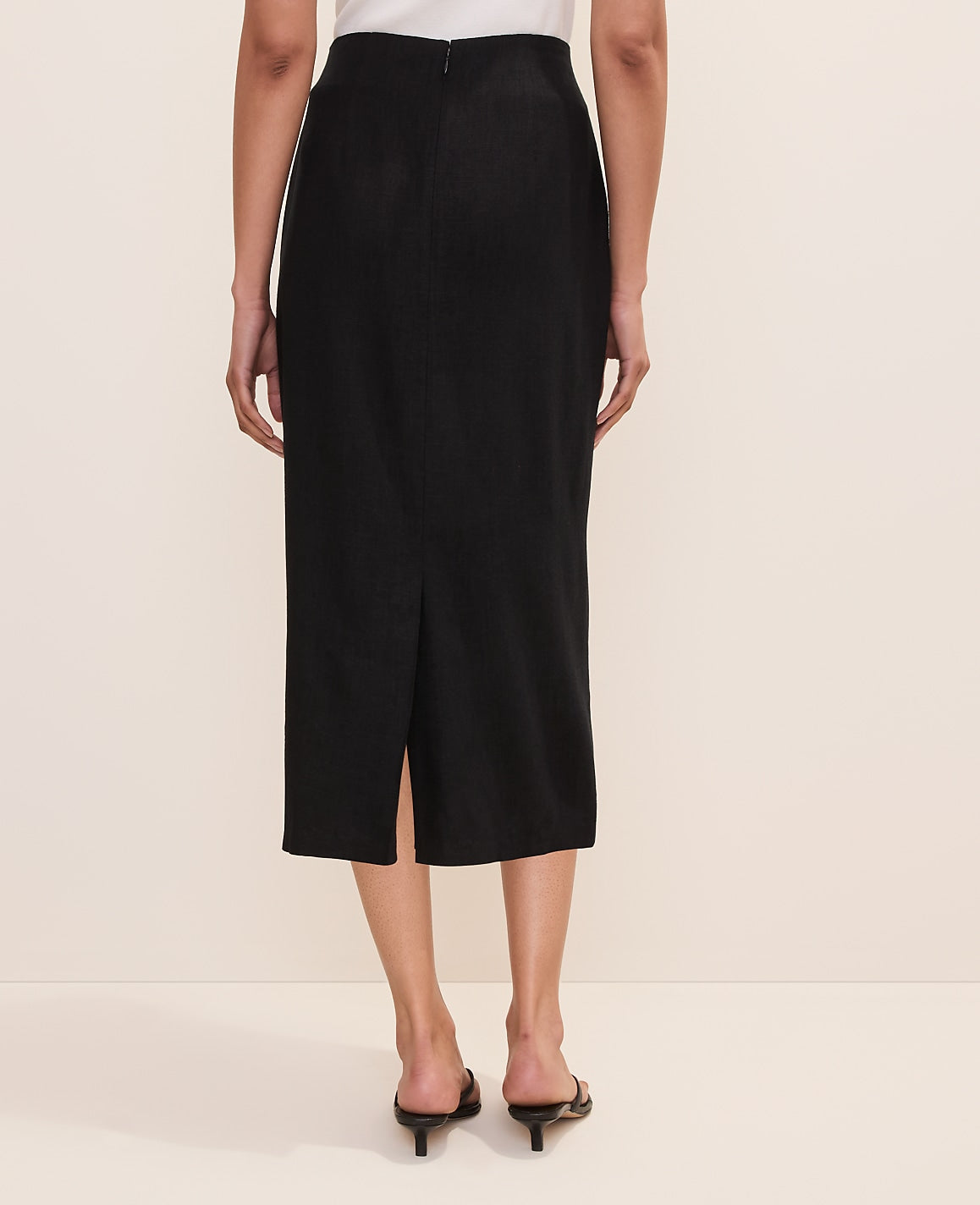 Embroidered Column Midi Skirt | Ann Taylor