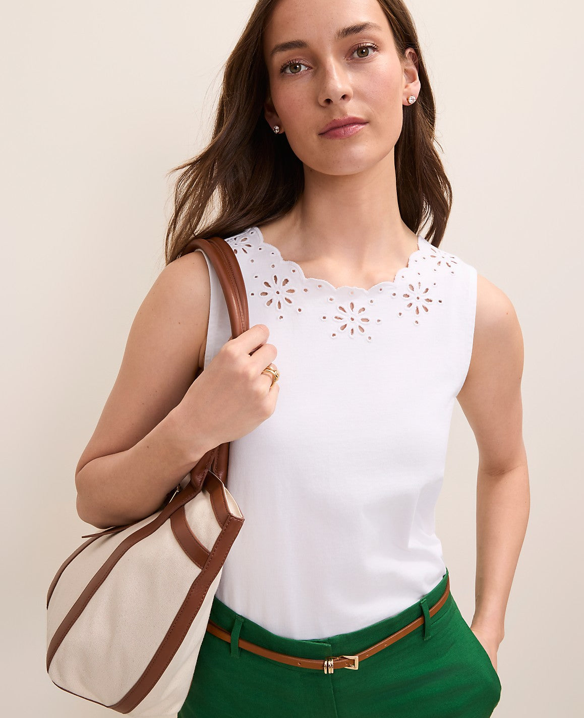 Embroidered Tank Top | Ann Taylor