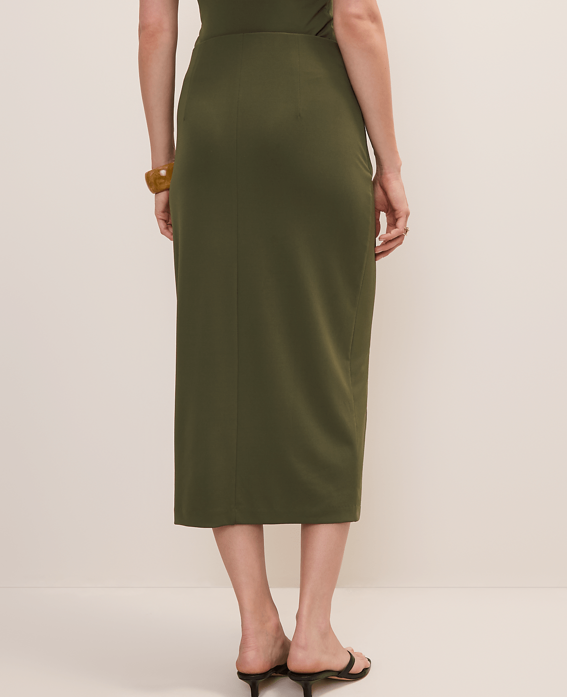 Hardware Embellished Wrap Midi Skirt | Ann Taylor