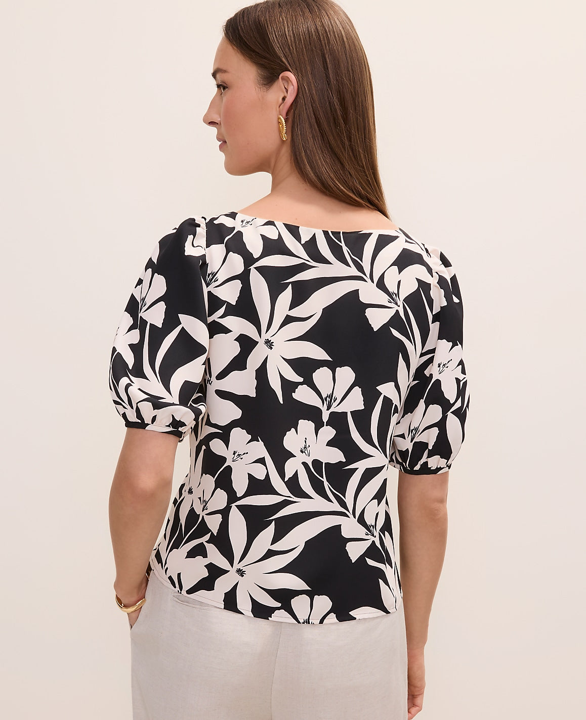 Floral Boatneck Blouse | Ann Taylor