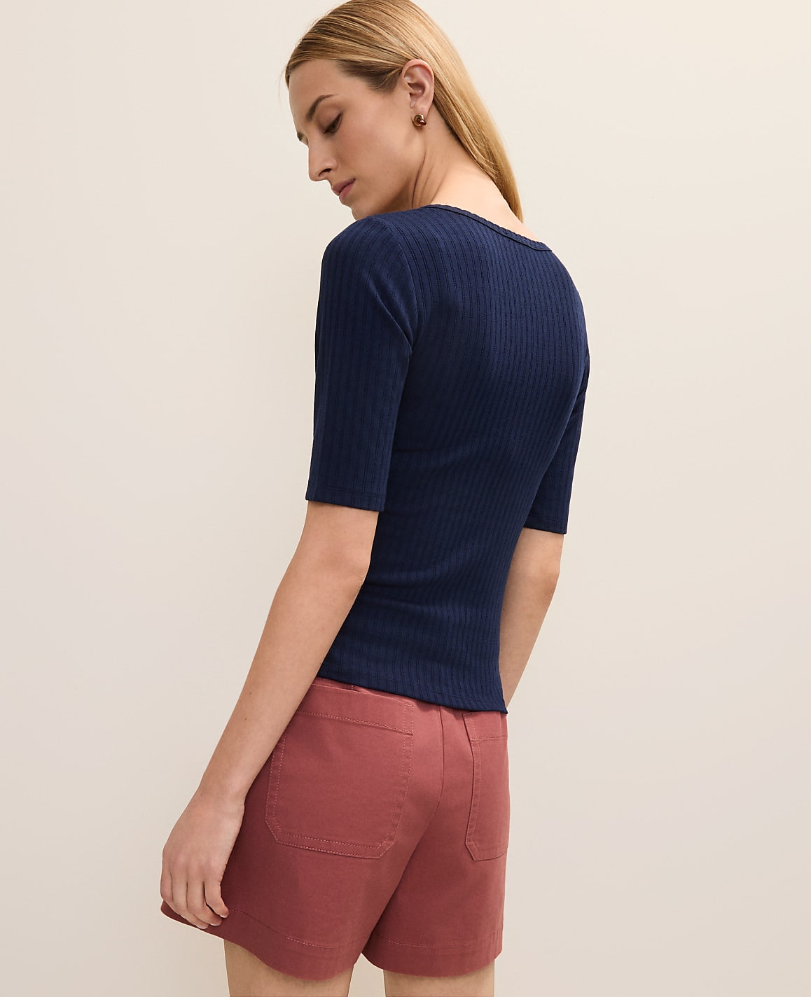 Pointelle Henley Tee | Ann Taylor