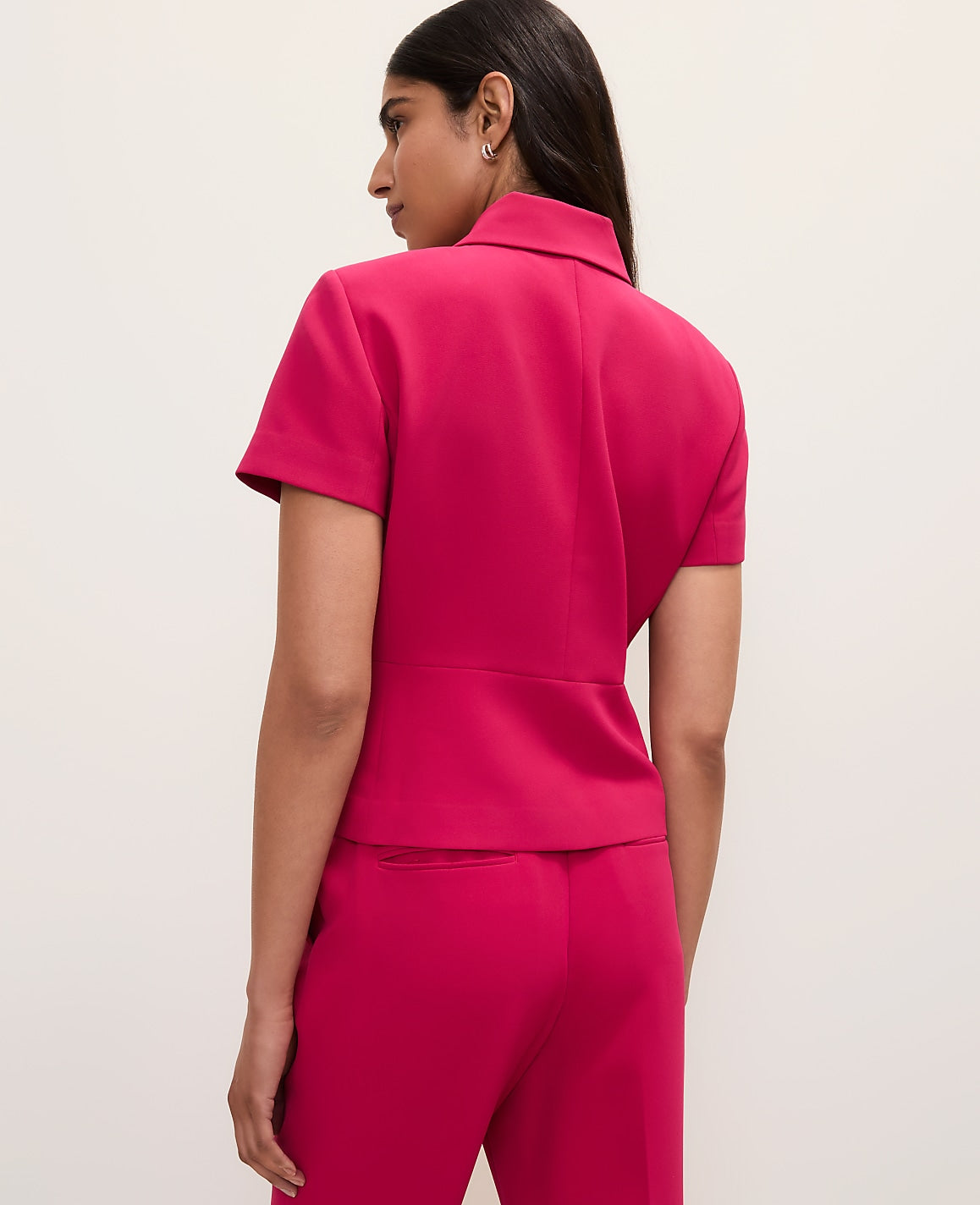 The Collared Jacket in Fluid Crepe | Ann Taylor